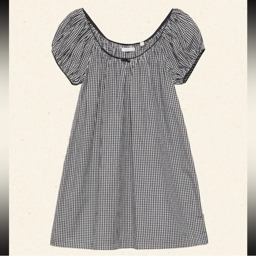 Doen Julia Dress Mini Black White La Maddalena Gingham Medium EUC - Picture 13 of 13